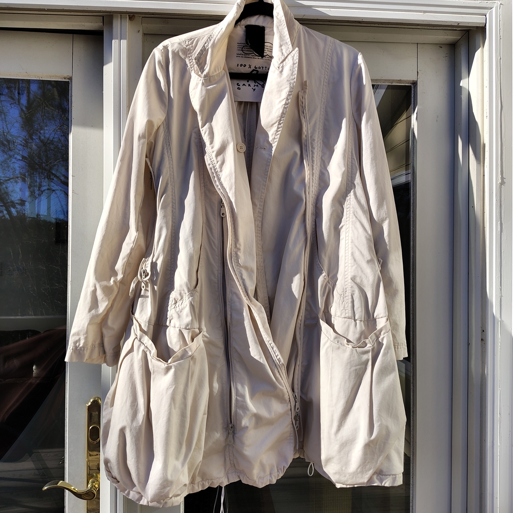 Rundholz Beige Utility Trapeze Multi Zipper Jacket for Women